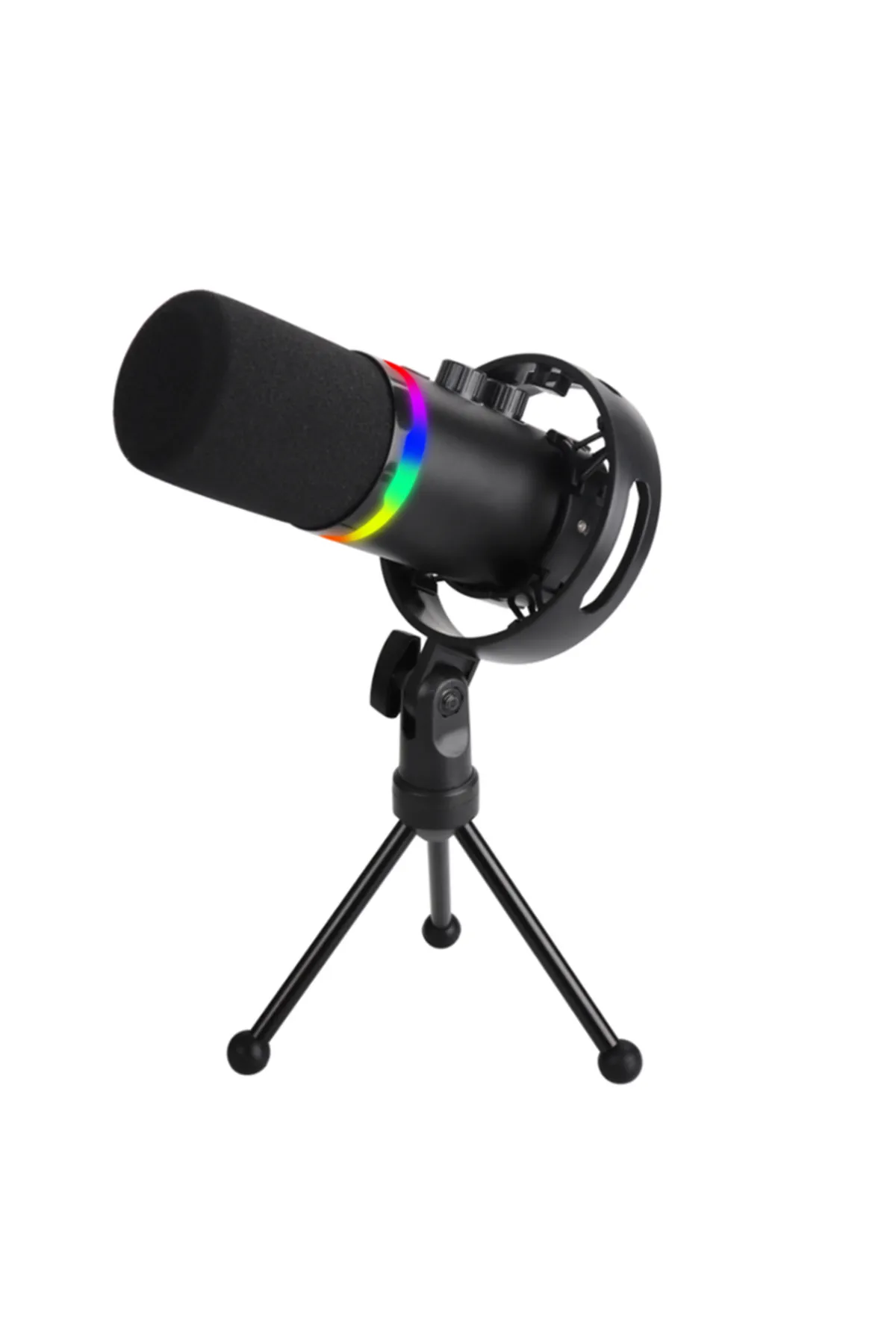 Yanmai Q1 USB Kablolu RGB Mikrofon Yayıncı Mikrofonu Tak-Çalıştır Oyun & Kayıt